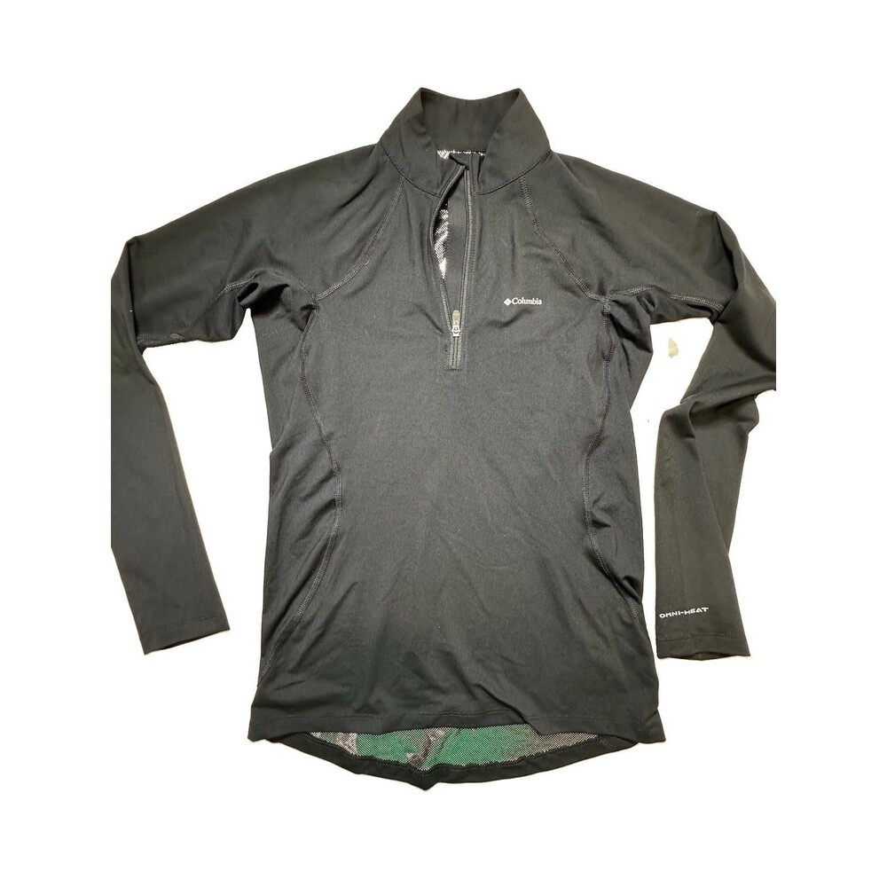 Columbia Sweater Womens Small Black Omni-heat Quarter Zip
